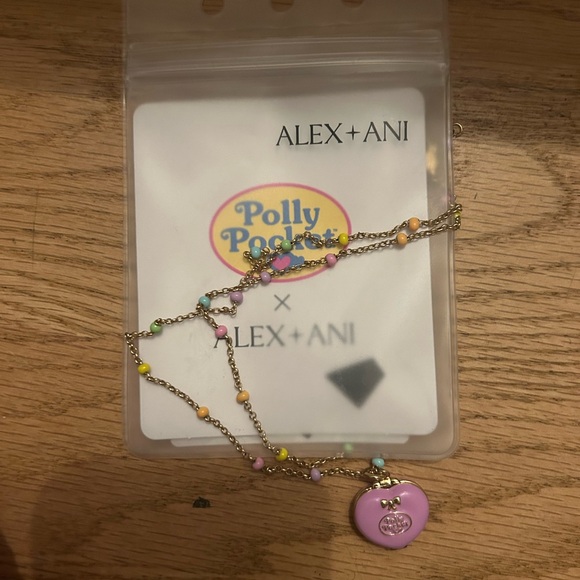 Alex and Ani Polly Pocket Heart Necklace - Gold with Pastel Beads - Picture 1 of 10